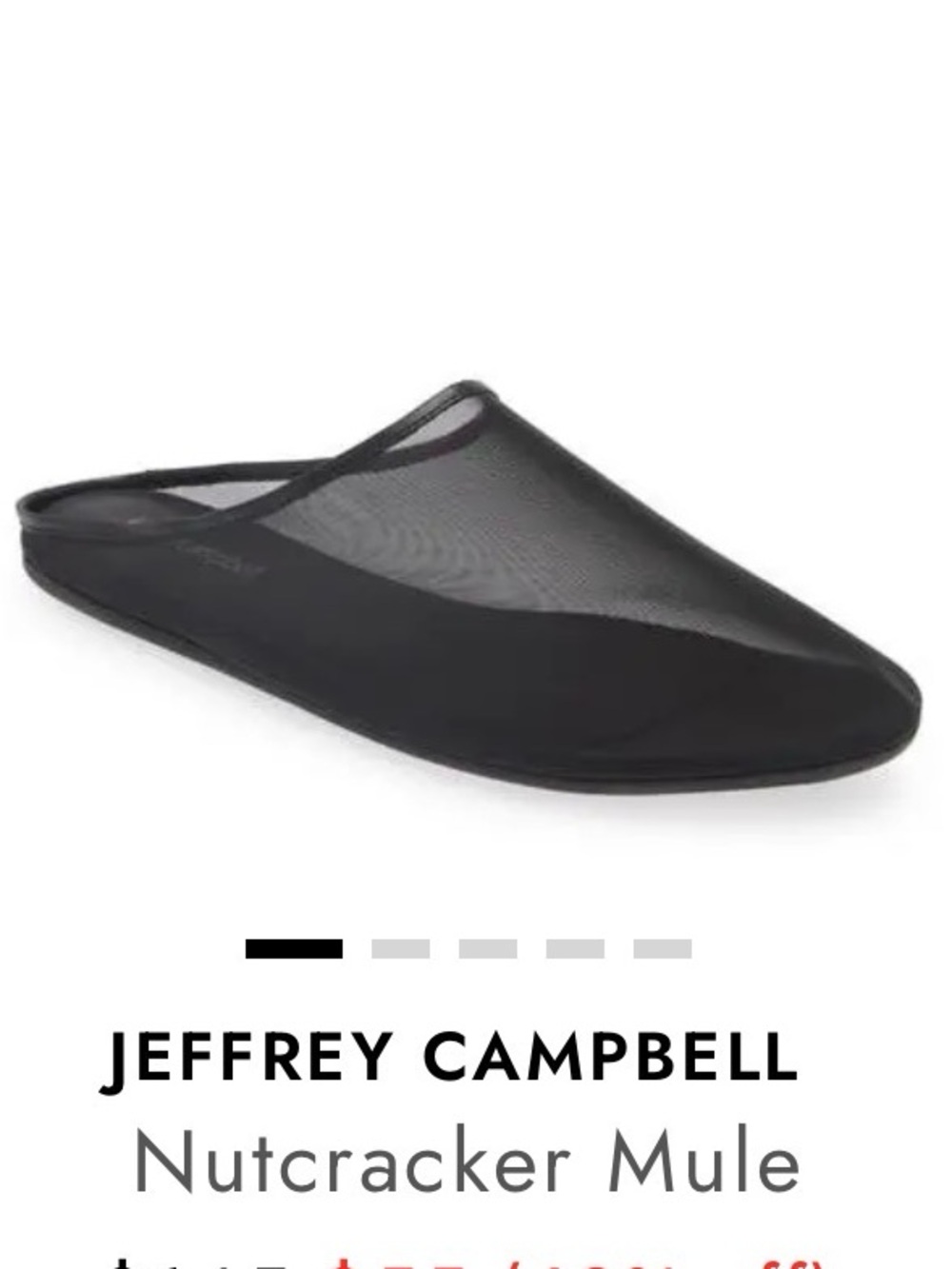 NWT retail $150 #JeffreyCampbell  Nutcracker Mule - Black size 6